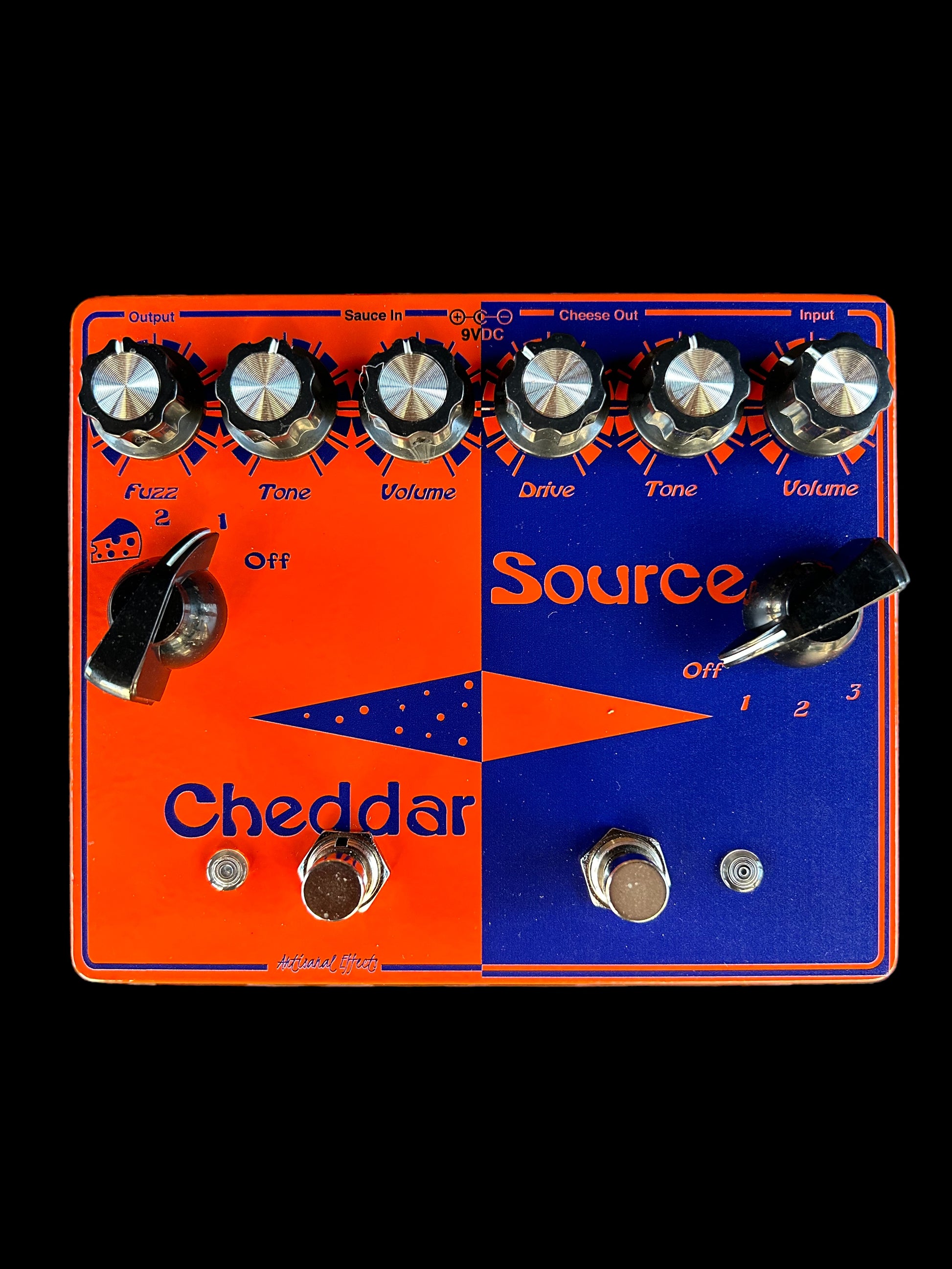 Cheddar Source Dual Fuzz/Overdrive - Lovetone Cheese Source Clone